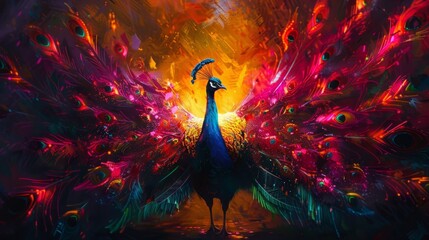 colorful peacock - 778484322