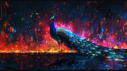 colorful peacock - 778485321