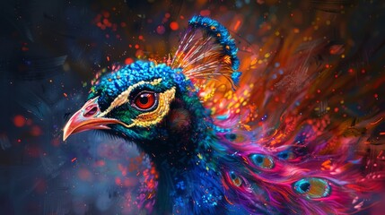 colorful peacock - 778485341