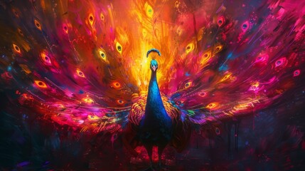 colorful peacock - 778485354