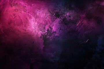 Dark and Moody Abstract Background with Magenta and Black Gradient, Grainy Noise Texture, and Glowing Highlights, Digital Painting - obrazy, fototapety, plakaty