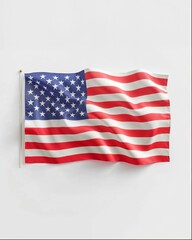 Fototapeta premium american flag isolated on white