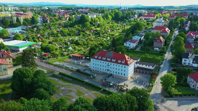 Police Building Park Zlotoryja Policja Aerial View Poland