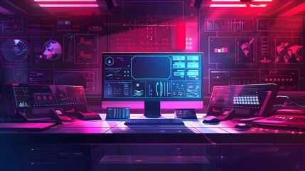 Cybersecurity Interface - Ultraviolet Secure Desktop 