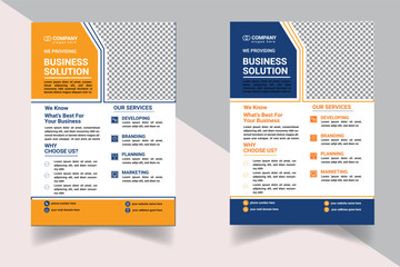 MODERN UNIQUE BUSINESS FLYER DESIGN TEMPLATE