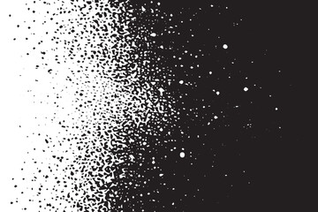 Monochromatic grunge texture, black concrete, stone, and abstract elements, shapes and slate. Charcoal splashes, dot work grain, and circular lines add artistic flair. Halftone, vector, fabric, spiral