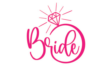 Stylish , fashionable bride typography art and illustrator Print ready vector design for Tshirt, Mug and printing item. bride typography bundle.