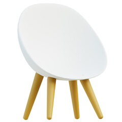 Chair related 3D icon on transparent background, perfect for any design need