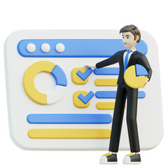 Data information related 3D illustration on transparent background, perfect for any design need