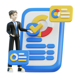 Data information related 3D illustration on transparent background, perfect for any design need