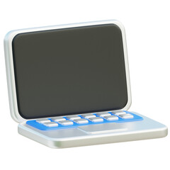 Laptop related 3D icon on transparent background, perfect for any design need