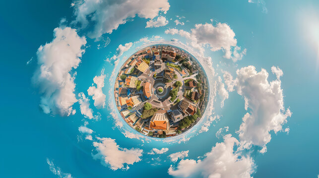 tiny planet of Dita city
