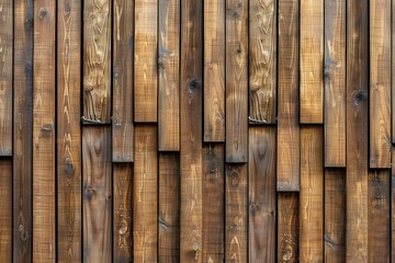 Seamless brown wooden acoustic panels wall texture, long panoramic wood background banner