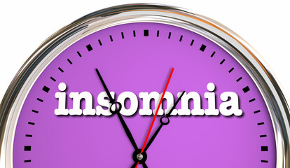 Insomnia Clock Cant Fall Asleep Watching Time Hours Minutes Pass Sleep Disorder 3d Illustration