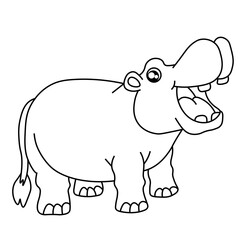 hippo cartoon page