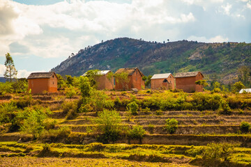 Madagascar life along roads.