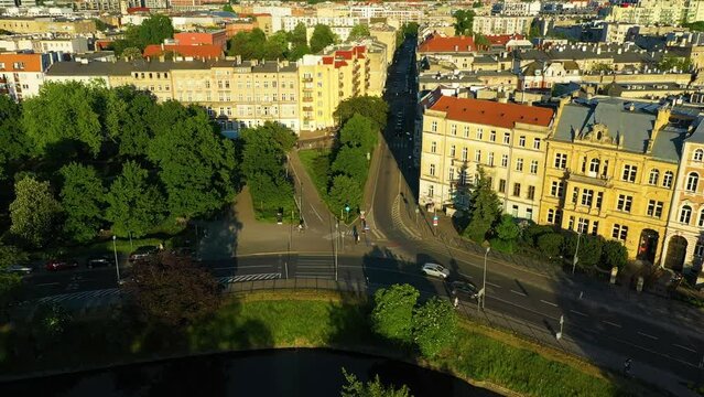 Park Hill Wzgorze Partyzantow City Moat Wroclaw Fosa Poland Aerial View