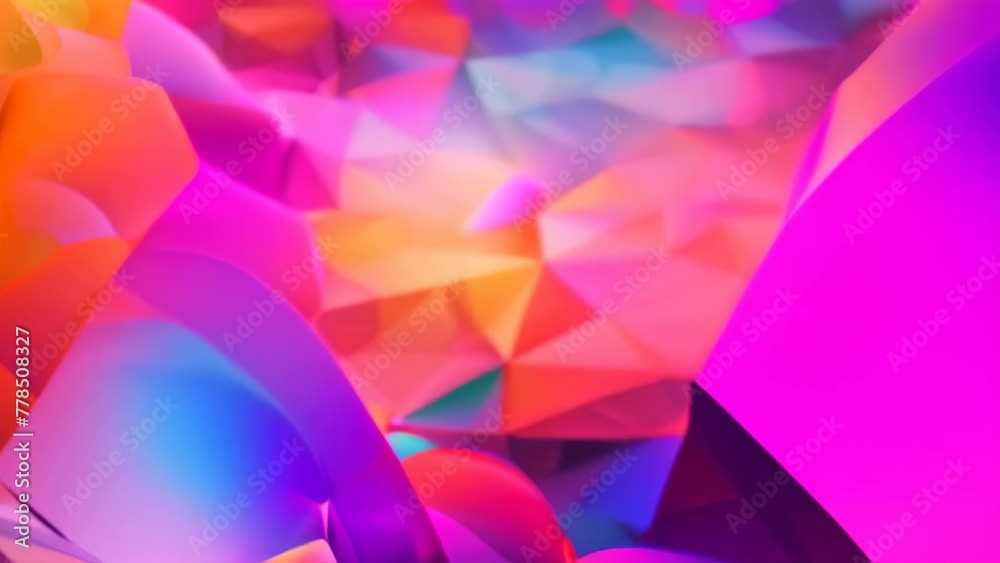 Poster an eye-catching abstract background featuring a vibrant array of triangles arranged in a dynamic com