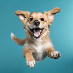 Euphoric Leap: Dog's Joyful Jump