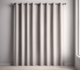 A room with a white curtain hanging from the ceiling.