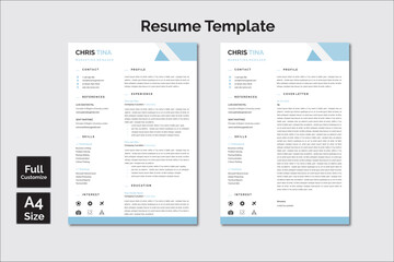 Resume Template | CV Template - obrazy, fototapety, plakaty