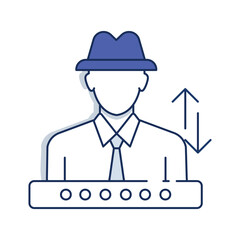 Protect accounts from unauthorized access with the account takeover icon, implementing measures to prevent and mitigate account hijacking incidents.