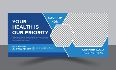 Medical hospital healthcare business promotion Billboard design. 