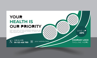Medical hospital healthcare business promotion Billboard design. 