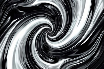 Mesmerizing black and white abstract finger swirl texture, creating a hypnotic and dynamic pattern, digital art