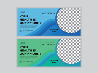 Medical hospital healthcare business promotion Billboard design. 