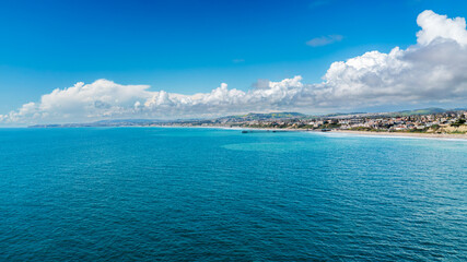 Very Wide Shot of the San Clemente Coast with Pier