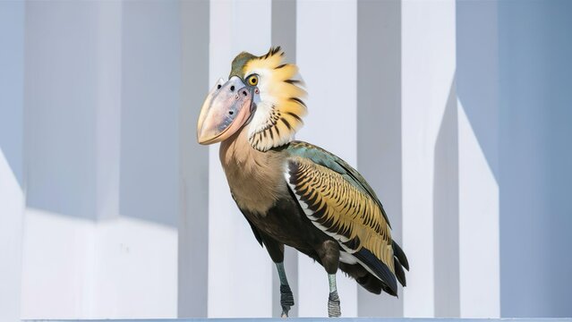 Adult African Shoebill Stork (Balaeniceps rex) - Majestic Whalehead Portrait of the Unique Shoe-Billed Stork