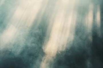 Ethereal white fog, dreamy mist, soft light rays, abstract minimalist background - obrazy, fototapety, plakaty