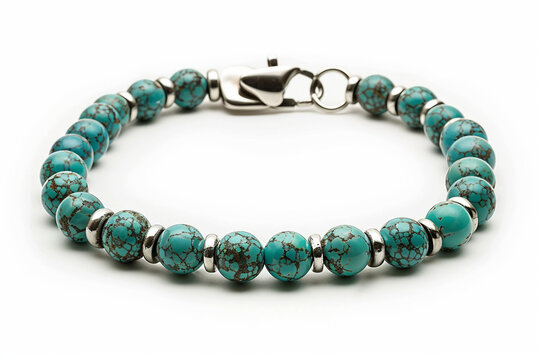Bead Bracelet with Silver Clasp