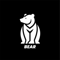 Ice Bear Logo. Icon design. Template elements