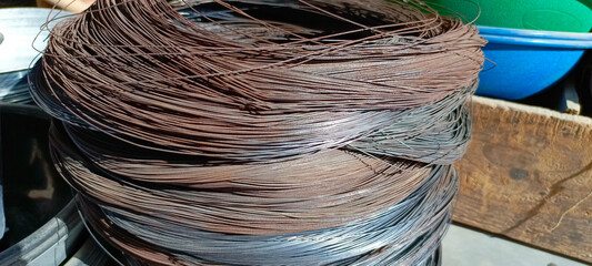 Mild Steel Binding Wire stock photo