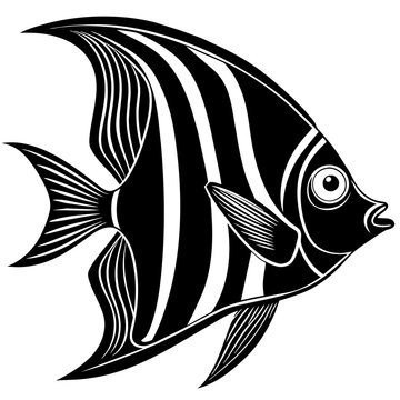 recommend clip art: angelfish silhouette vector illustration