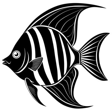 recommend clip art: angelfish silhouette vector illustration