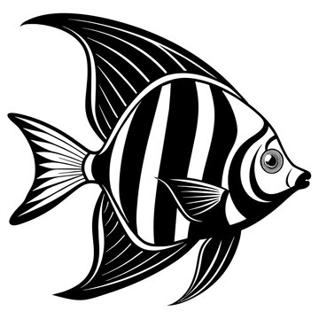 recommend clip art: angelfish silhouette vector illustration