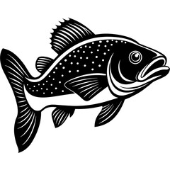 cod fish silhouette vector illustration
