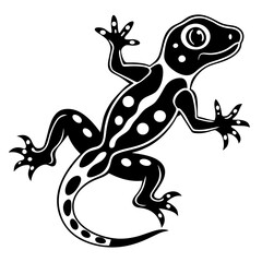 gecko silhouette vector illustration