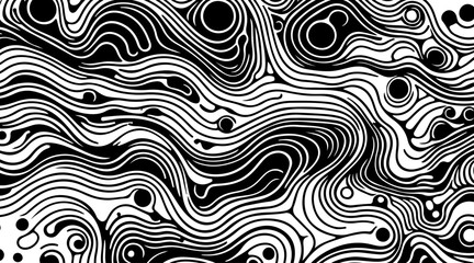 Abstract zentangle doodle background. Black and white coloring sheet template. - 778516720