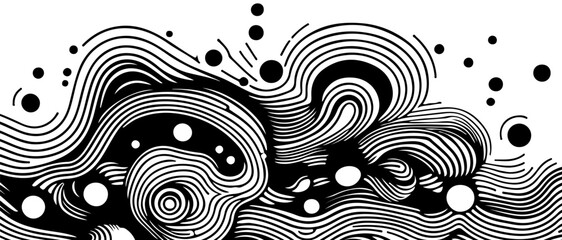 Abstract zentangle doodle background. Black and white coloring sheet template. - 778516741