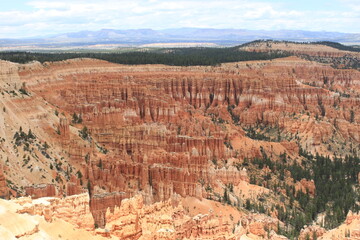 Inspiration Point at Bryce Canyon National Park during summer