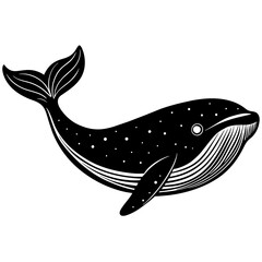 Naklejka premium whale silhouette vector illustration