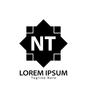 letter NT logo. NT. NT logo design vector illustration for creative company, business, industry