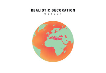 Hologram flat planet earth for design. vector illustration