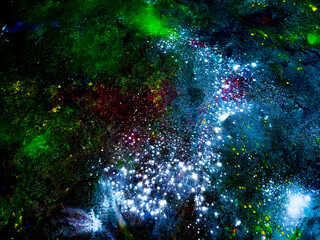 Spotted space abstract background. Cosmonautics Day, space exploration