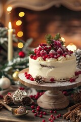 Obraz na płótnie Canvas new year christmas baking cake sweets Generative AI