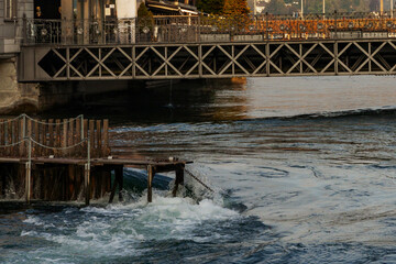 Reussbrücke (Reuss Bridge) over the Reuss River, Lucerne, Switzerland